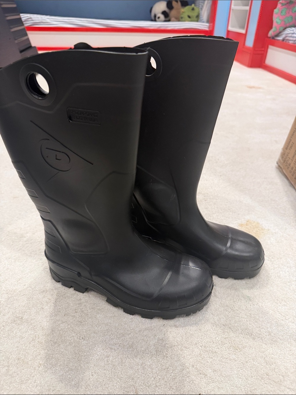 Men's Black Waterproof Utility Rain & Snow Boots